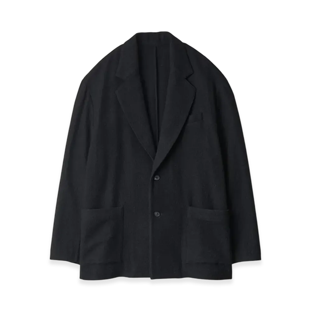 ssstein Wool/Cashmere Fleece Single Breasted Jacket "Black"