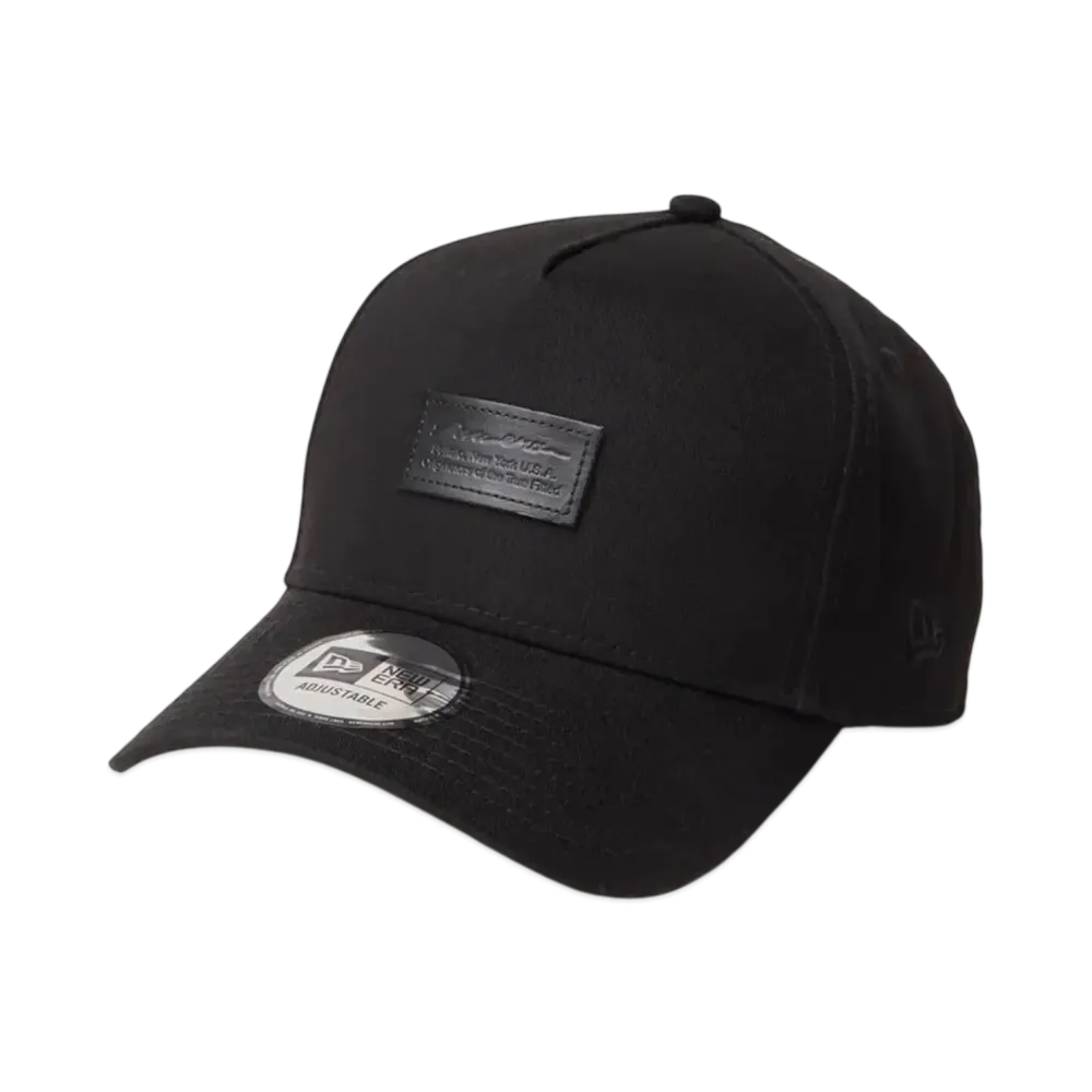 NEW ERA 9Forty A-Frame Black Leather Patch "Black"