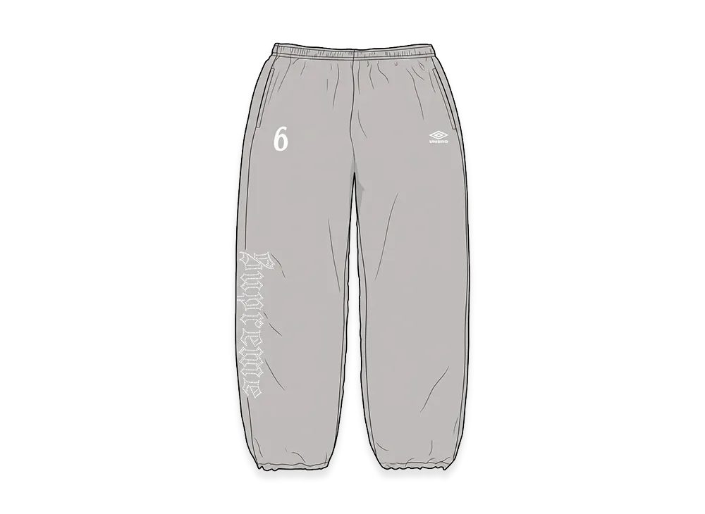Supreme x Umbro Rhinestone Track Pant "Light Grey"