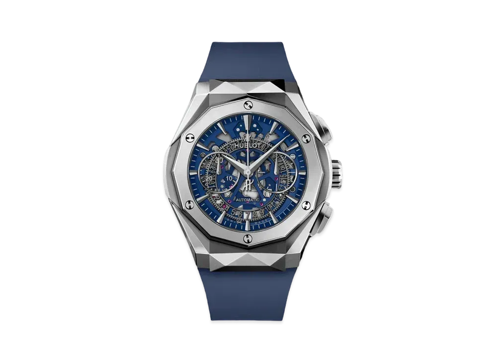 HUBLOT Classic Fusion Aerofusion Chronograph Orlinski Titanium Blue 45mm