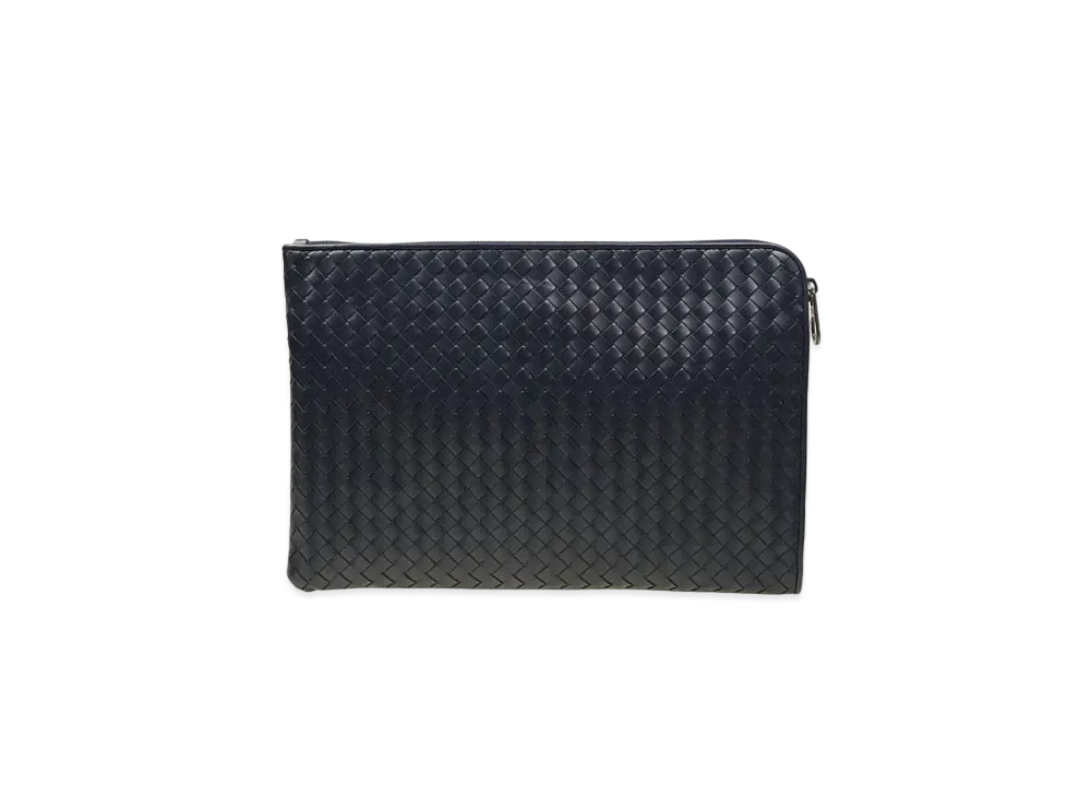 Bottega Veneta Lambskin Clutch Bag "Blue"