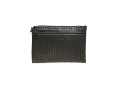 Bottega Veneta Lambskin Clutch Bag "Grey"