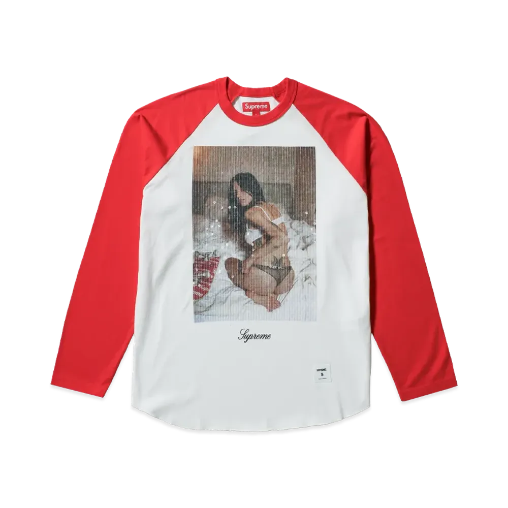 Supreme x Larry Clark Sequin Raglan L/S Top "Red"