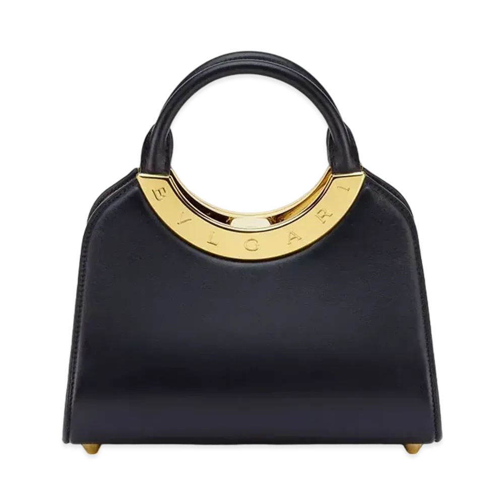 BVLGARI Roma Small Top Handle Bag "Black"