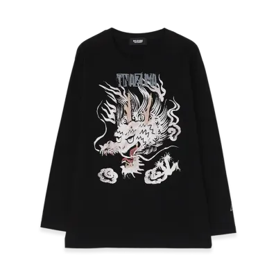 WILDSIDE YOHJI YAMAMOTO Dragon Long Sleeve T-Shirt "Black"
