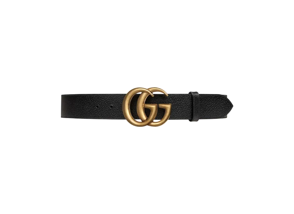 GUCCI Double G Wide Belt "Black/Gold"