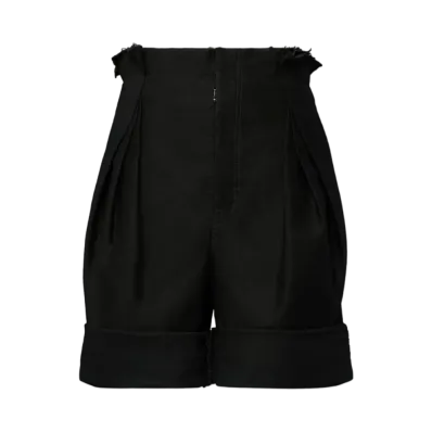 Maison Margiela Women's Satin Cotton Shorts "Black"