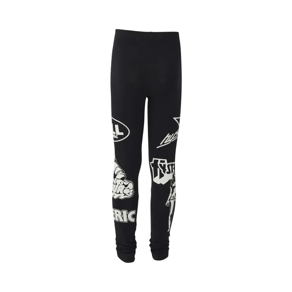 HYSTERIC GLAMOUR Kids Vixen Girl Leggings "Black"