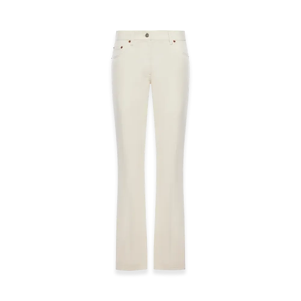 Valentino Women's Five-Pocket Flare Trousers "Nude/Neutrals"