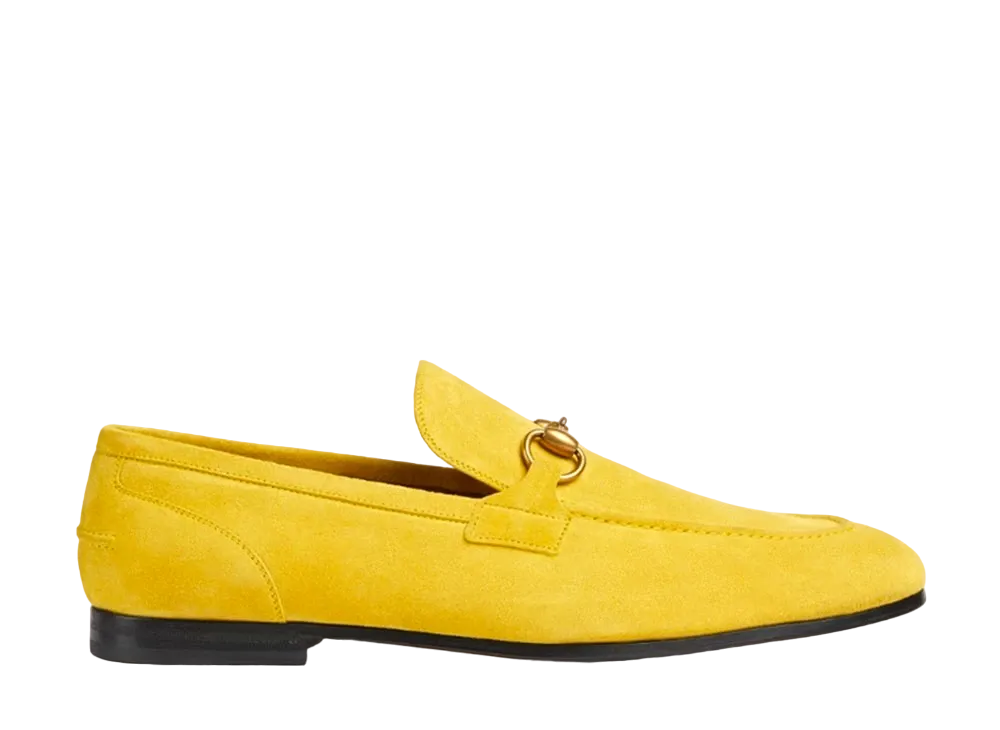 GUCCI Jordaan Suede Loafer "Bright Yellow"