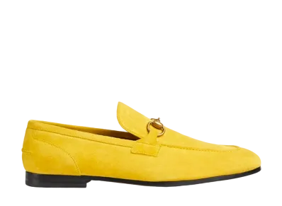 GUCCI Jordaan Suede Loafer "Bright Yellow"