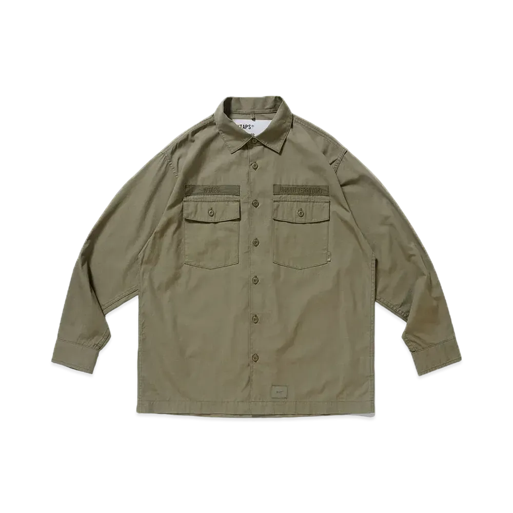 WTAPS CBW / LS / Cotton. Poplin "Olive Drab"