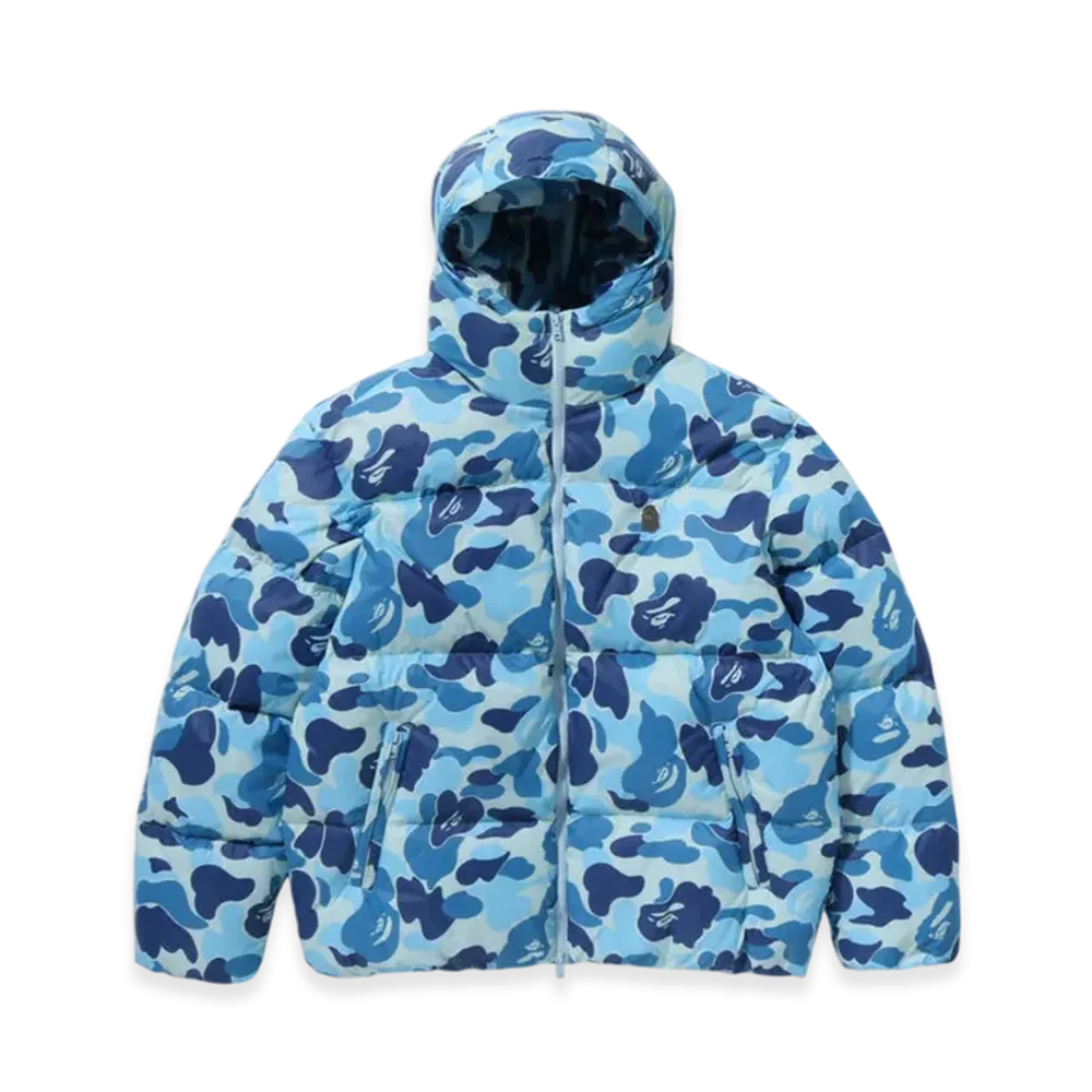 A BATHING APE ABC Camo Down Jacket "Blue"