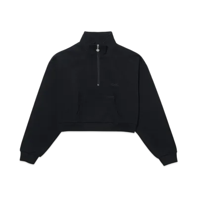KEBOZ Dac Half Zip Cropped Sweat "Black"