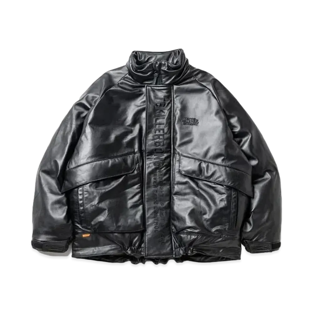TIGHTBOOTH Short Leather Monster Parka "Black"