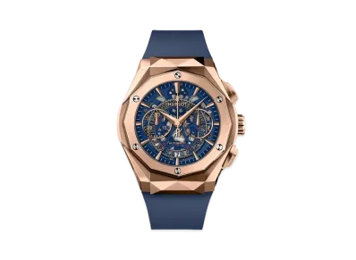 HUBLOT Classic Fusion Aerofusion Chronograph Orlinski King Gold Blue 45mm