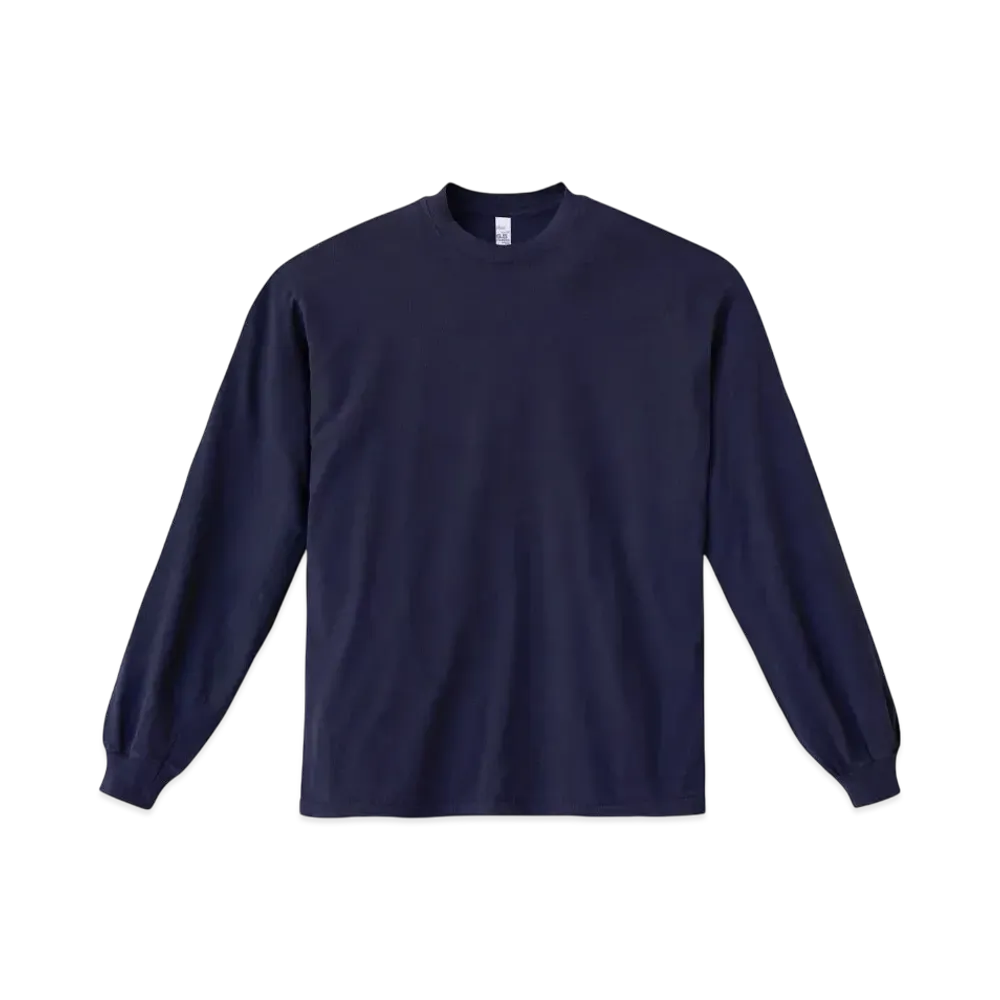 Los Angeles Apparel 6.5oz Long Sleeve Garment Dye Crew Neck T-Shirt "Navy"