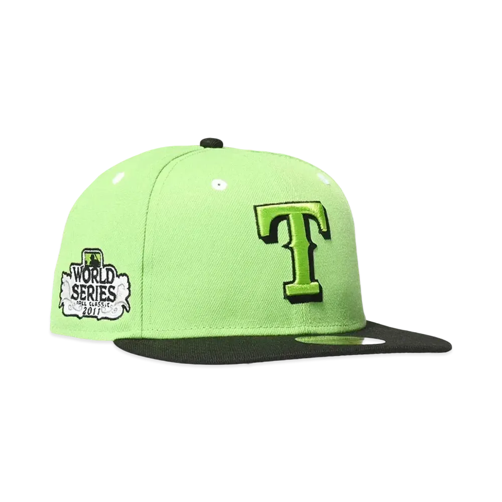 NEW ERA TEXAS RANGERS WS 2011 59FIFTY "LIMExBLACK"