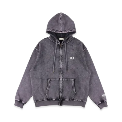 WIND AND SEA Aged Essential Zip Hoddie "Purple"