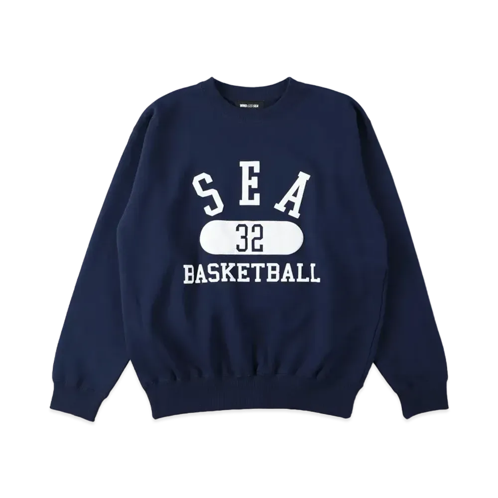 WIND AND SEA SEA (A-HOOPS) CREW NECK "Navy"