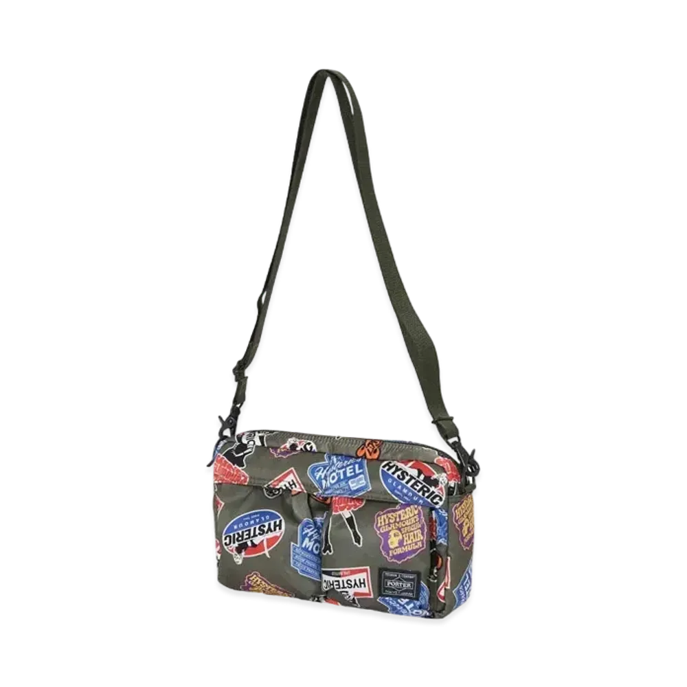 HYSTERIC GLAMOUR x PORTER Classic Stickers Pattern Shoulder Bag "Khaki"