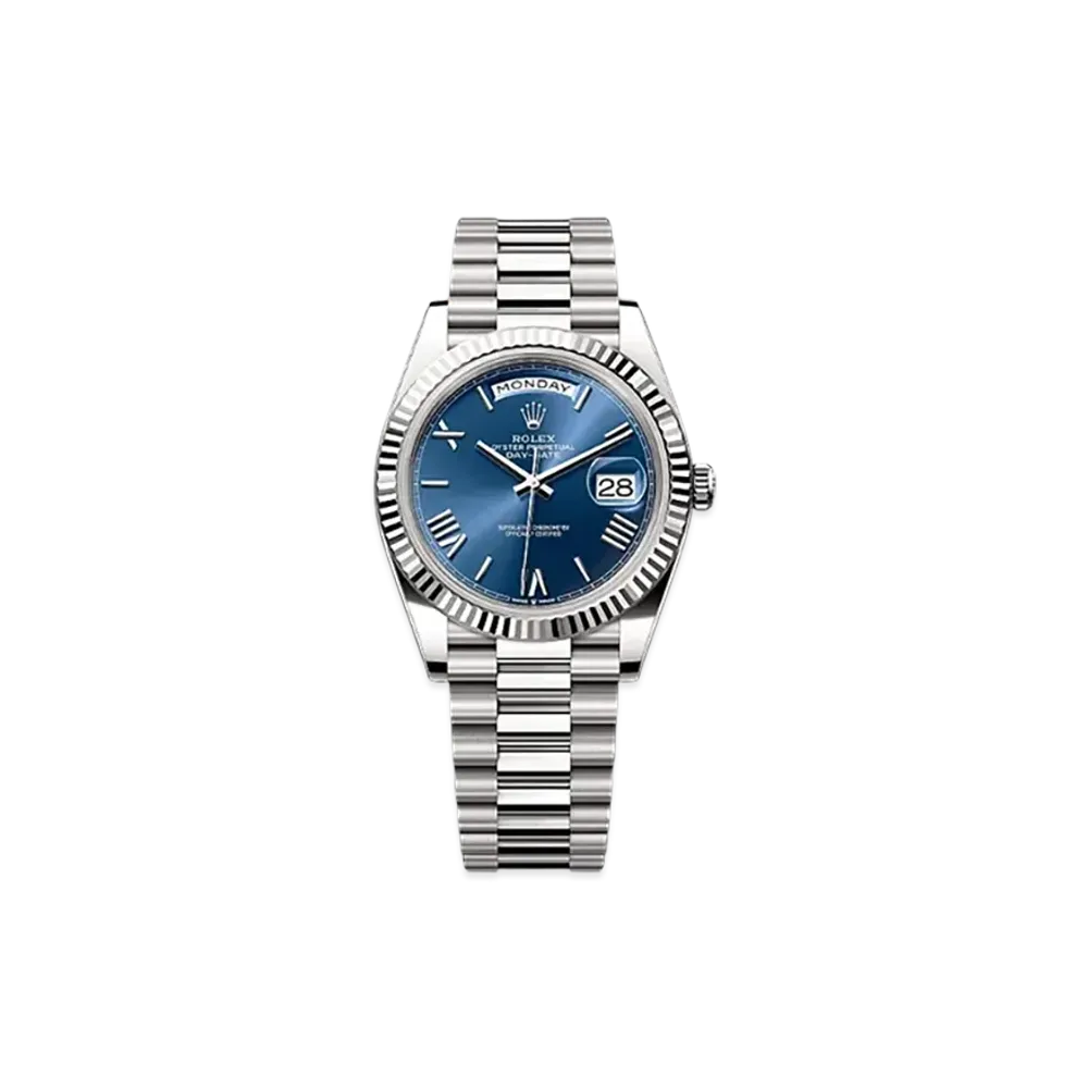 ROLEX Day-Date 40mm White Gold 228239 "Bright Blue"