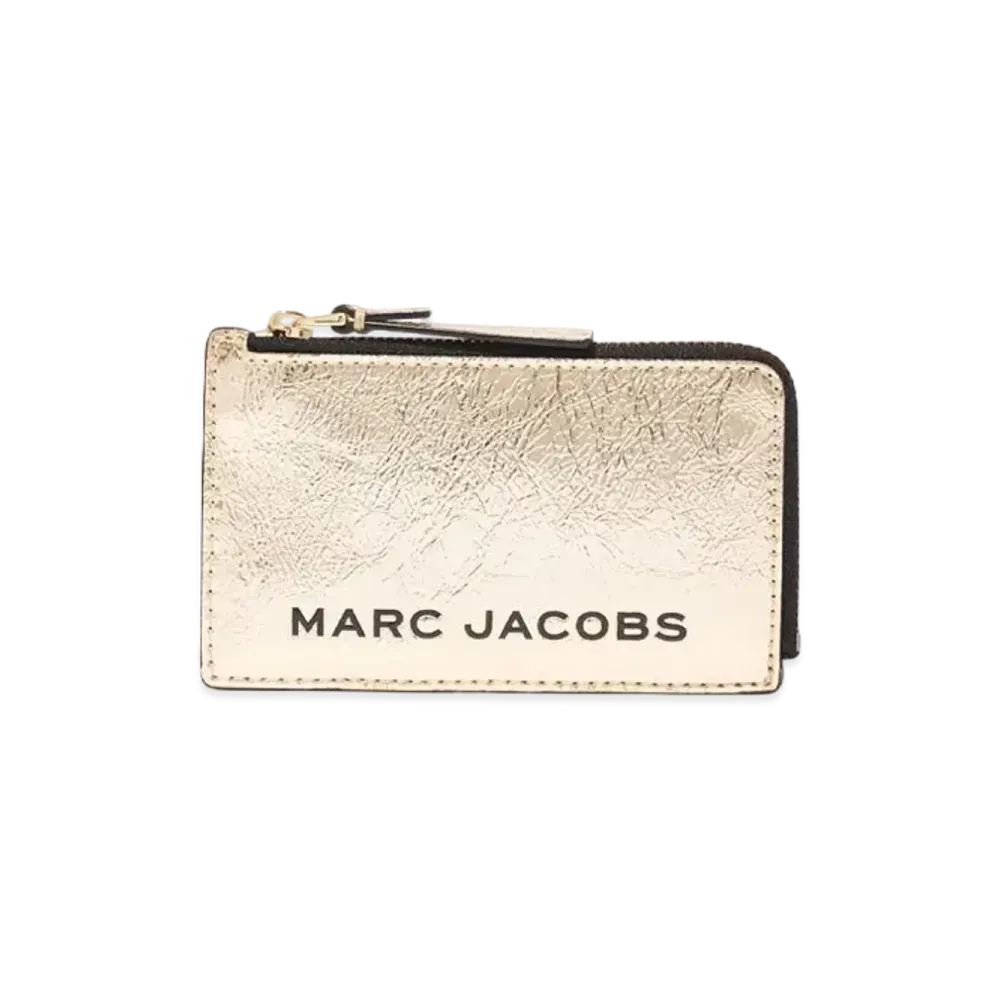 MARC JACOBS The Metallic Small Top Zip Wallet "Gold"