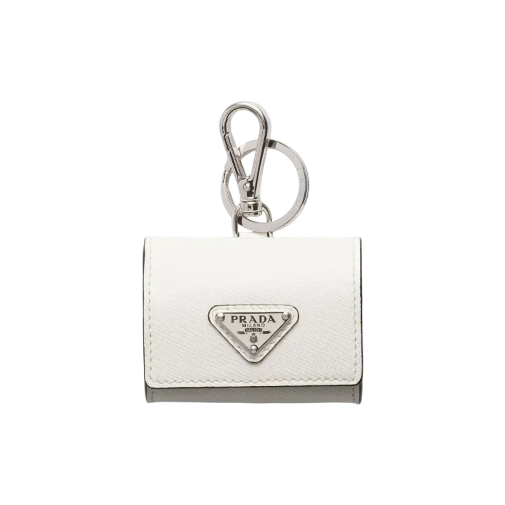 PRADA Saffiano Leather Earphone Case "White"