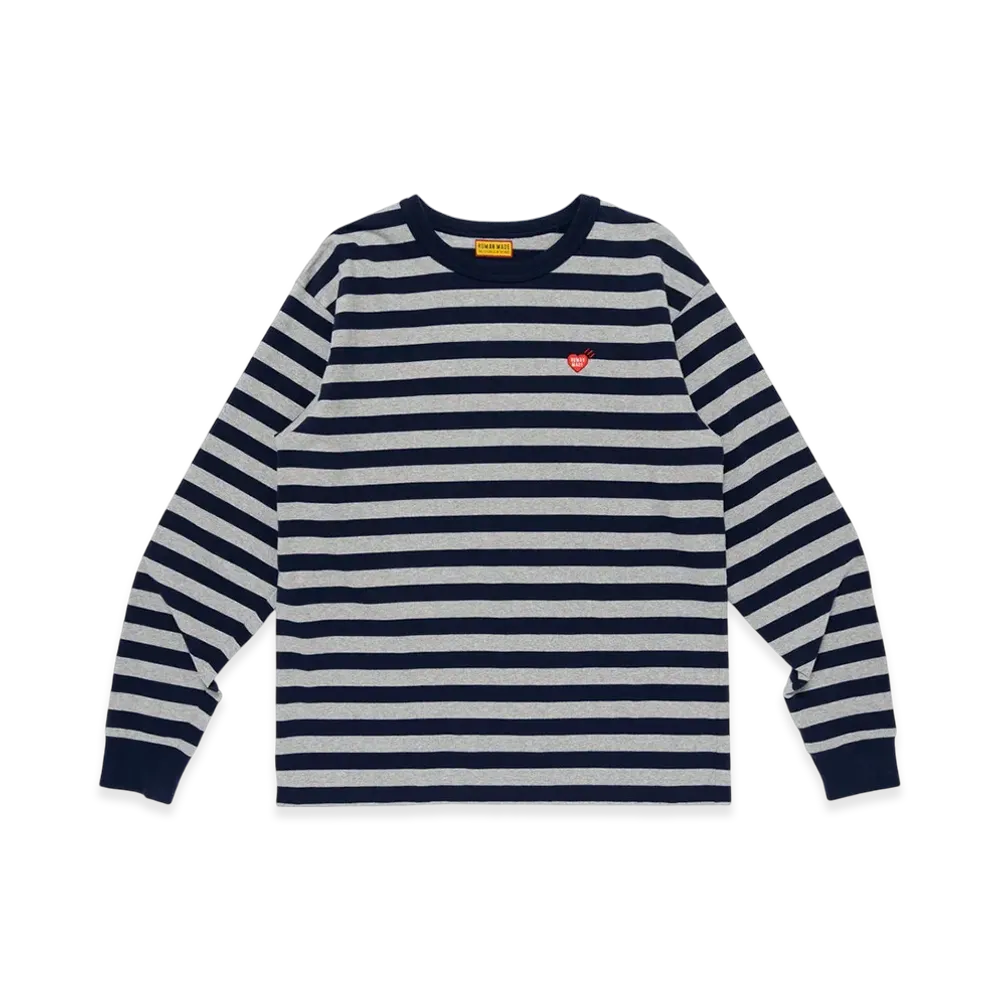 HUMAN MADE Striped L/S T-Shirt "Gray"