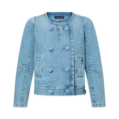 Louis Vuitton Double Breasted Denim Jacket "Blue"