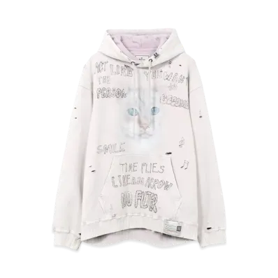 Maison MIHARA YASUHIRO Bleached Cat Print Hoodie "Pink"