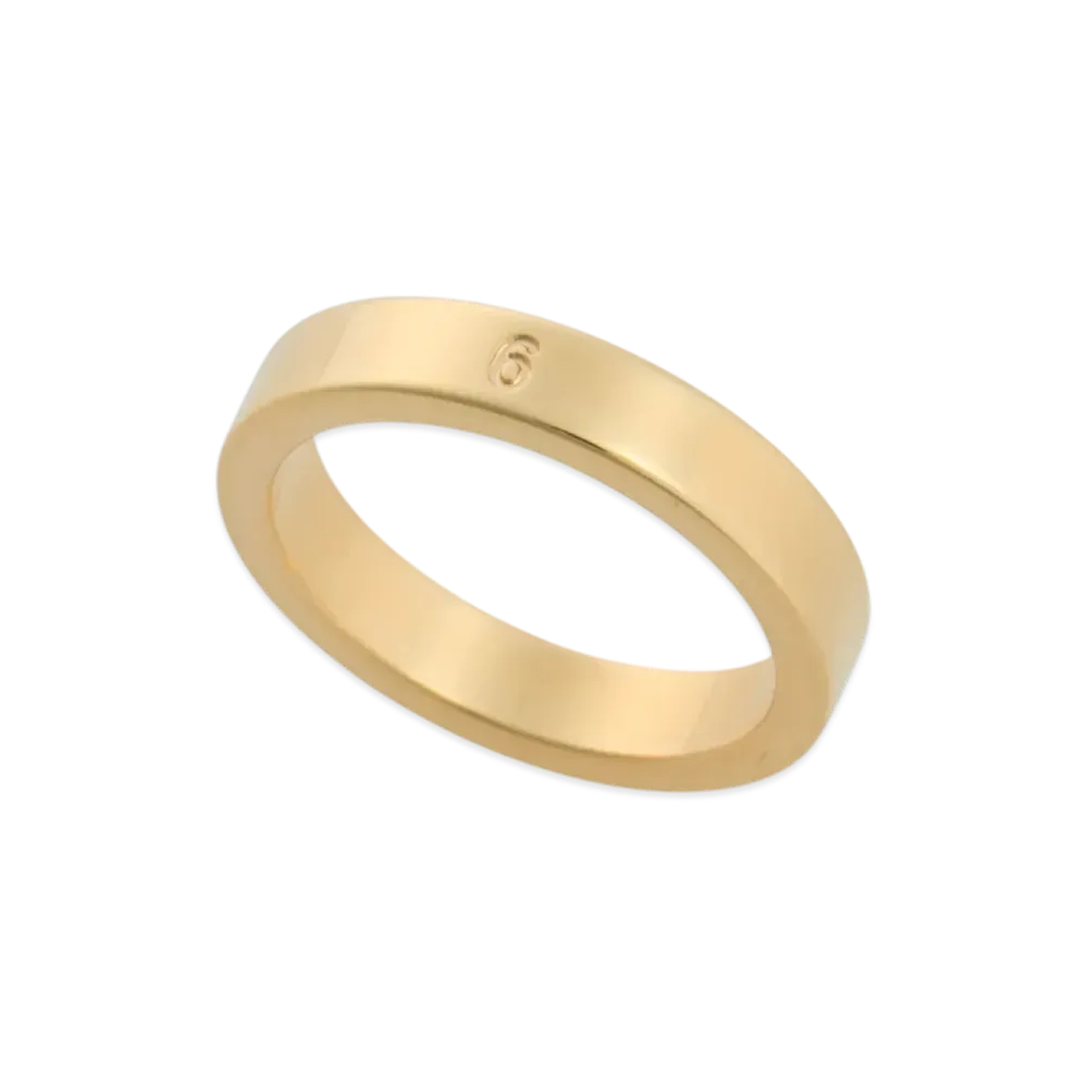 MM6 Maison Margiela Minimal Logo Ring "Gold"