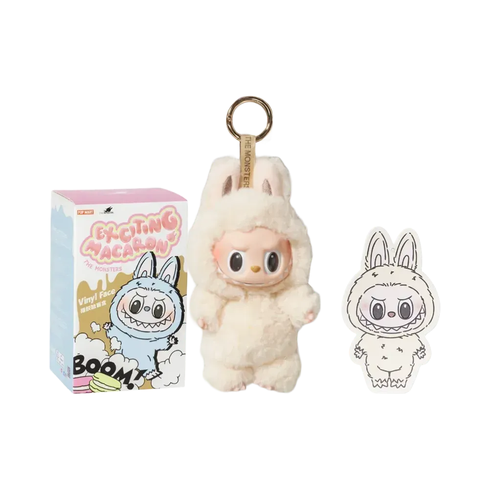 POP MART THE MONSTERS (LABUBU) Exciting Macaron Plush Series SOYMILK