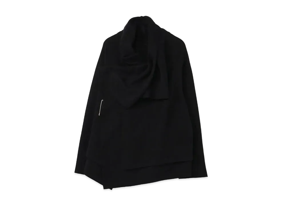 Yohji Yamamoto Y's C/LYOCELL FLEECE PATCH LAYER OUTER "Black"