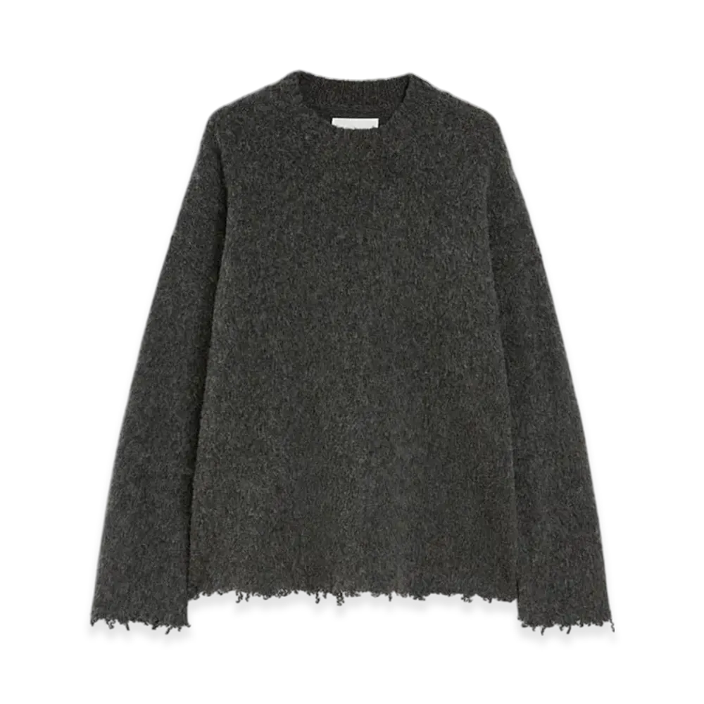 Jil Sander Wool Crew-Neck Sweater "London Fog"