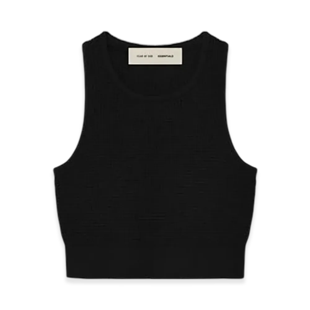 FEAR OF GOD ESSENTIALS Women's Waffle Sport Tank "Vintage Black"