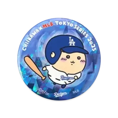MLB x Chiikawa Tokyo Series Hologram Badge Kurimamju "Blue"
