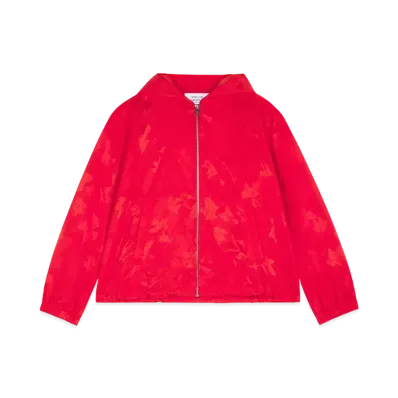 Maison Kitsune Jacquard Windbreaker "Wild Strawberry"