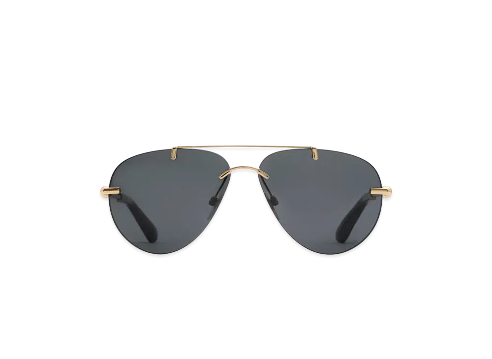 Burberry Metal Pilot Sunglasses "Gold"