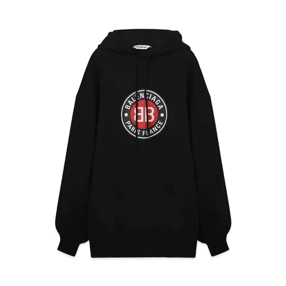 BALENCIAGA Paris France Print Hoodie "Black"