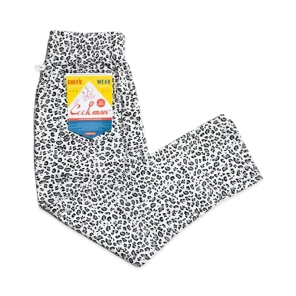 COOKMAN Chef Pants animal "Leopard/White"