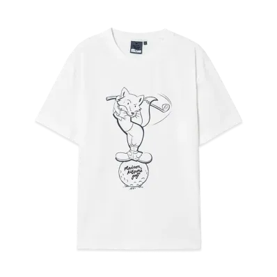 Maison Kitsune Golf Swing Fox Print T-Shirt "White"