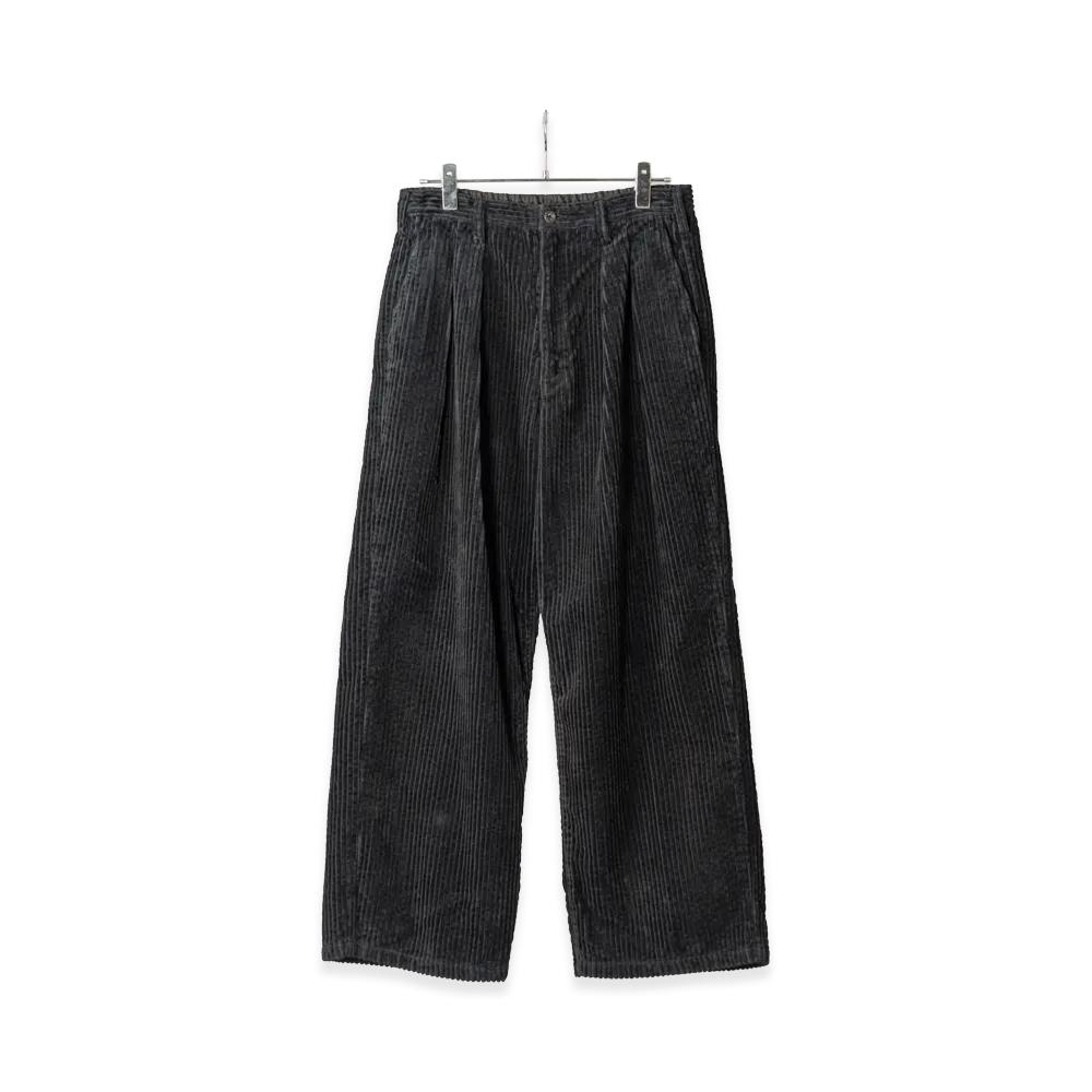 ANCELLM Corduroy Wide Slacks "Black"