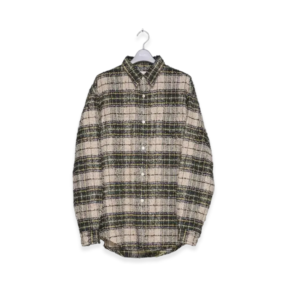MASU Shaggy Plaid Shirt "Cream"