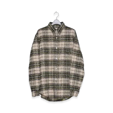 MASU Shaggy Plaid Shirt "Cream"
