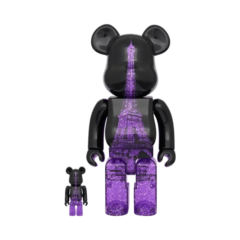 MEDICOM TOY "BEARBRICK" Eiffel Tower Sakura Ver. 100% & 400%