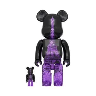 MEDICOM TOY "BEARBRICK" Eiffel Tower Sakura Ver. 100% & 400%