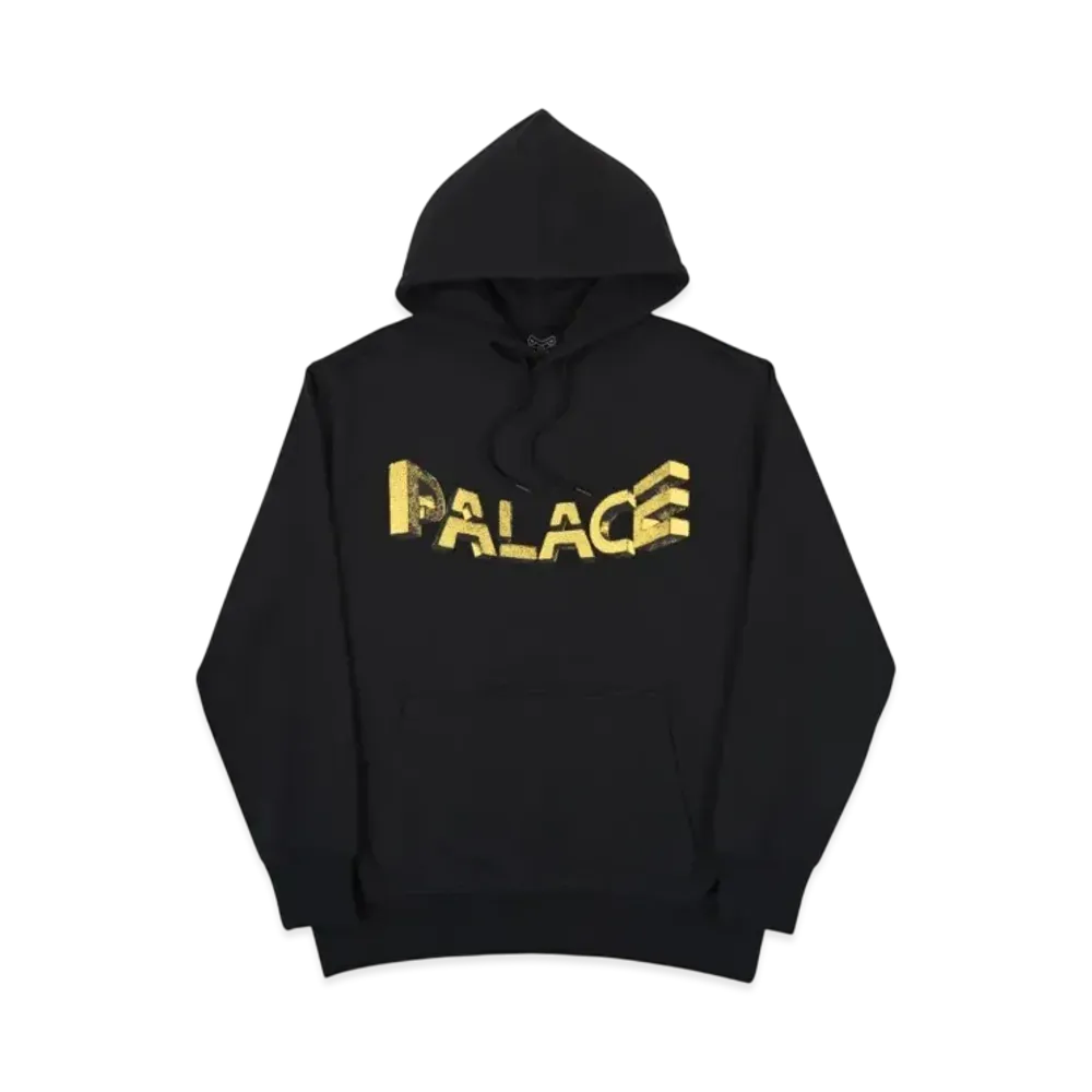 PALACE Warp Font Hood "Black"
