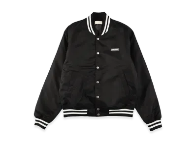 WIND AND SEA Satin Stadium Jacket "Black"