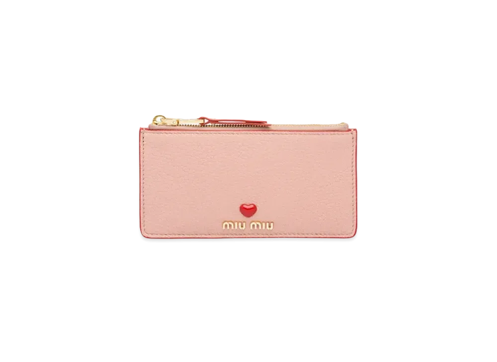 MIU MIU Madras Love Card Case "Orchid Pink"